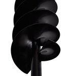 Vidaxl tarière de sol avec mèche de tarière spirales 100 mm acier noir