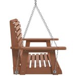 vidaXL Chaise balançoire de jardin chaînes en métal bois massif sapin