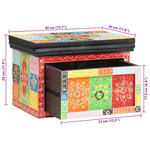vidaXL Cabinet de chevet avec tiroir 2 Pièces Multicolore 40 x 30 x 28 cm