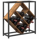 vidaXL Étagère à vin Bois ancien 51 x 18 x 52 5 cm Bois d'ingénierie