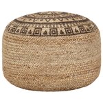 vidaXL Pouf fait à la main Marron 45 x 30 cm Jute
