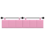 vidaXL Tête de lit suspendue Rose Tissu