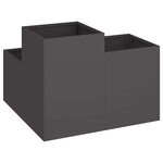 vidaXL Cache-pot de jardin Noir 100 x 100 x 60 cm Acier