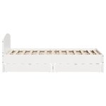 vidaXL Cadre de lit sans matelas blanc 140x190 cm bois de pin massif