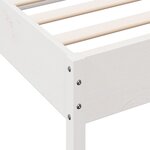 vidaXL Cadre de lit sans matelas blanc 135x190 cm bois de pin massif