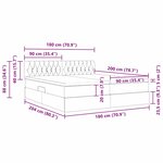 vidaXL Lit de rangement LED avec matelas Gris foncé 180 x 200 cm