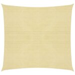 vidaXL Parasol en PEHD carré 3 6 x 3 6 m Beige