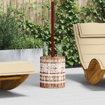 vidaXL Pied de parasol Autre blanc lavé Ø34 x 40 cm Bois massif