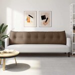 vidaXL Coussin de Dos Marron 200 x 24 x 50 cm tissu