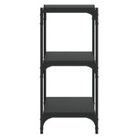 vidaXL Bibliothèque Noir 100x33x70 5 cm Bois d'ingénierie et acier