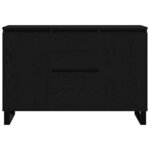 vidaXL Buffet Chêne noir 101.5 x 35 x 70 cm Bois d'ingénierie