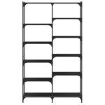 vidaXL Bibliothèque noir 100x32x170 cm bois d'ingénierie et fer