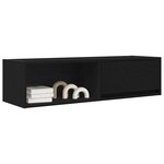 vidaXL Meuble TV chêne noir 100x31x25 5 cm bois d'ingénierie
