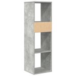 vidaXL Bibliothèque gris béton 34x31x112 cm bois d'ingénierie