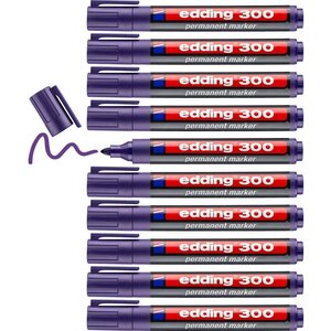Marqueur Permanent 300 Violet Pointe Ronde 1 5-3 mm x 10 EDDING