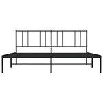 vidaXL Cadre de lit métal sans matelas avec tête de lit noir 193x203cm