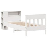 vidaXL Lit bibliothèque sans matelas blanc 100x200 cm bois pin massif