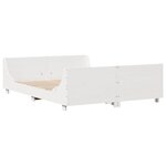 vidaXL Cadre de lit sans matelas blanc 160x200 cm bois de pin massif