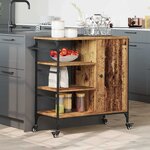 vidaXL Chariot de cuisine Bois ancien 87 5 x 38 5 x 84 5 cm
