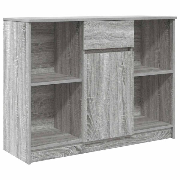 vidaXL Buffet avec tiroir sonoma gris 101x35x76 cm bois d'ingénierie