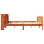 vidaXL Cadre de lit et tête de lit sans matelas cire marron 200x200 cm
