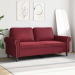 vidaXL Canapé à 2 places Rouge bordeaux 140 cm Similicuir