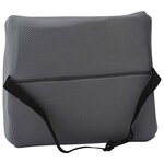vidaXL Coussin de Dos avec oreiller Gris 36 x 30 x 12 cm Avec filet