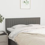 vidaXL Têtes de lit 2 Pièces Gris foncé 72x5x78/88 cm Tissu