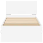 vidaXL Cadre de lit sans matelas avec tête de lit blanc 90x190 cm