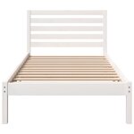 vidaXL Cadre de lit Blanc 75 x 190 cm Bois massif en pin