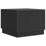 vidaXL Table basse Noir 49 x 50 x 37 cm Bois d'ingénierie