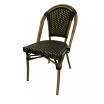 Chaise bistrot montmartre empilable - materiel chr pro - noir - aluminium