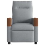 vidaXL Fauteuil de massage inclinable Gris clair Tissu
