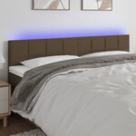 vidaXL Tête de lit à LED Taupe 200x5x78/88 cm Tissu