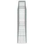 vidaXL Paniers à gabions arqués 4 Pièces 400x50x180/200 cm Fer galvanisé