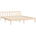vidaXL Cadre de lit avec tête de lit Super King Size bois massif