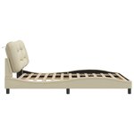 vidaXL Cadre de lit sans matelas crème 160x200 cm tissu