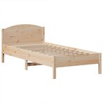 vidaXL Lit bibliothèque sans matelas 75x190 cm bois de pin massif