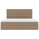vidaXL Lit avec rangement et LED Cappuccino 200 x 200 cm Simili cuir