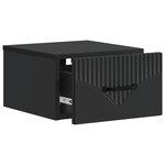 vidaXL Cabinet de chevet mural 2 Pièces Noir 34 5 x 33 x 20 cm