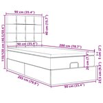 vidaXL Cadre de lit ottoman avec matelas vert foncé 90x200 cm velours