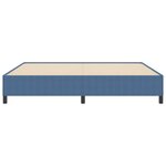 vidaXL Cadre de lit Bleu 200 x 200 cm Tissu en velours côtelé