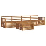 vidaXL Ensemble de canapés d'extérieur 5 Pièces Naturel