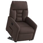 vidaXL Fauteuil inclinable marron foncé tissu