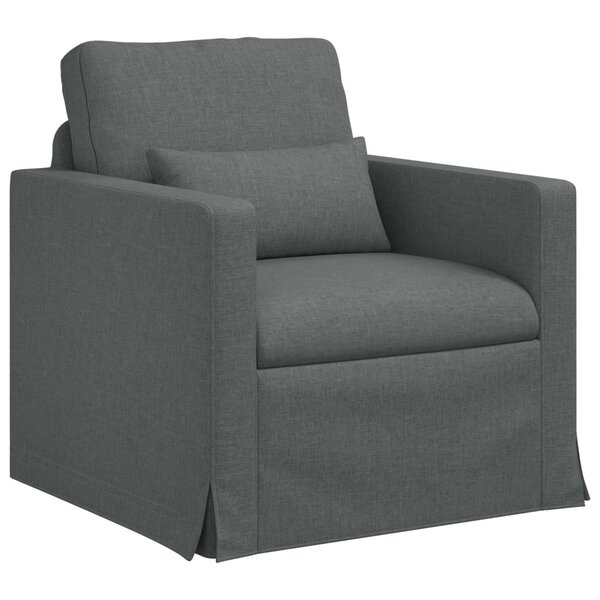 vidaXL Canapé Gris foncé 78 x 78 x 80 cm tissu