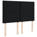 vidaXL Sommier à lattes de lit avec matelas Noir 140x190 cm Tissu