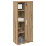 vidaXL Meuble de salle de bain avec porte-rouleau chêne artisanal