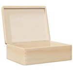 vidaXL Boîte en bois avec couvercle 40x30x13 cm bois de pin massif