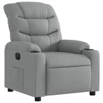 vidaXL Fauteuil inclinable électrique Gris clair Tissu