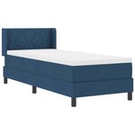 vidaXL Lit boxspring avec matelas avec matelas Bleu 80 x 200 cm
